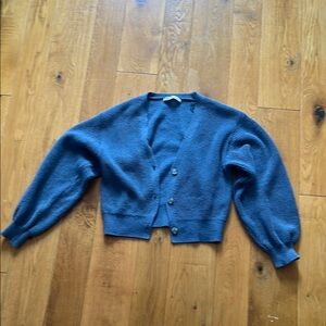 Women's Blue Cardigan Sweater